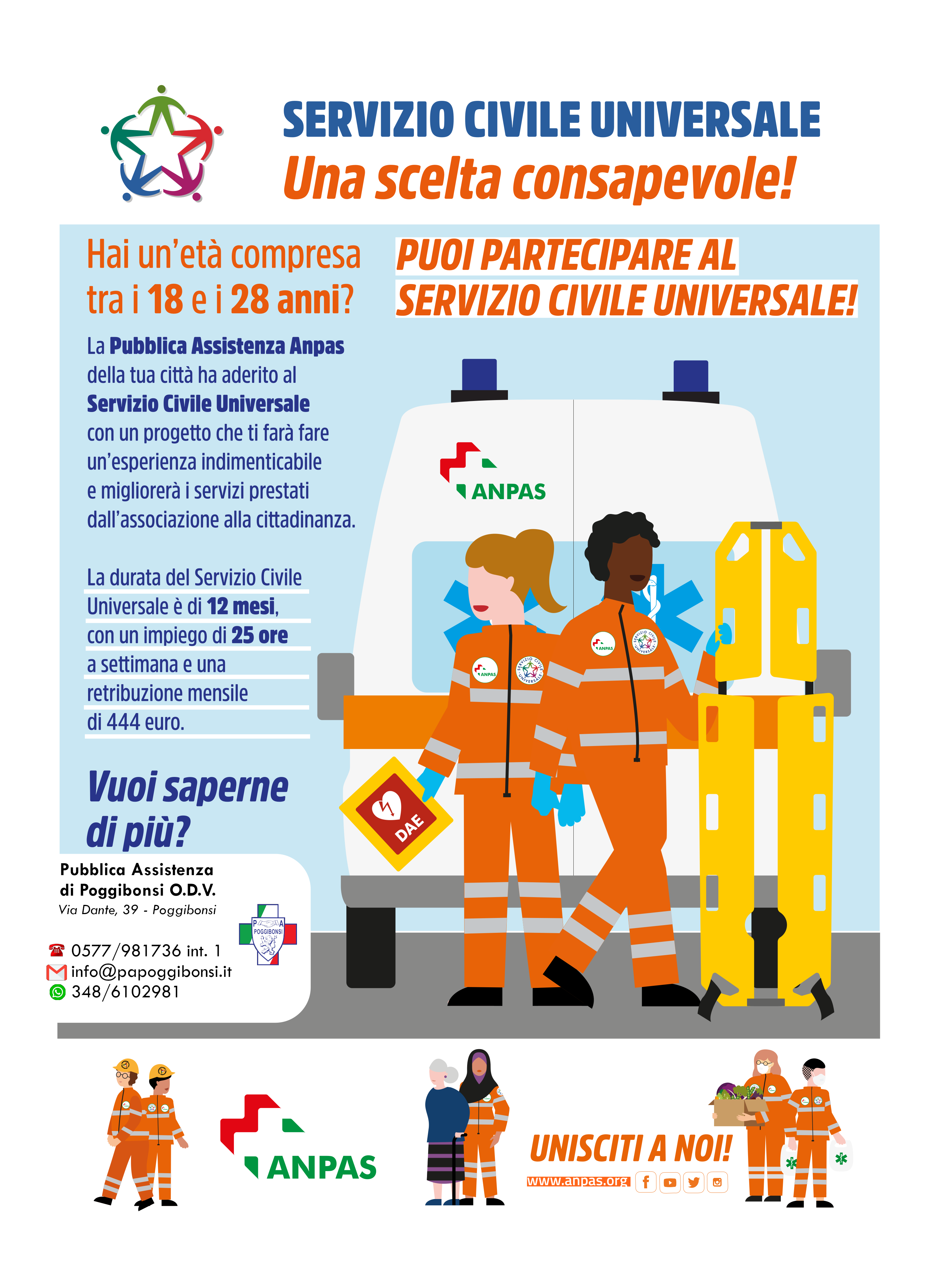Servizio Civile 2022 23 poster no tagli stampa custom